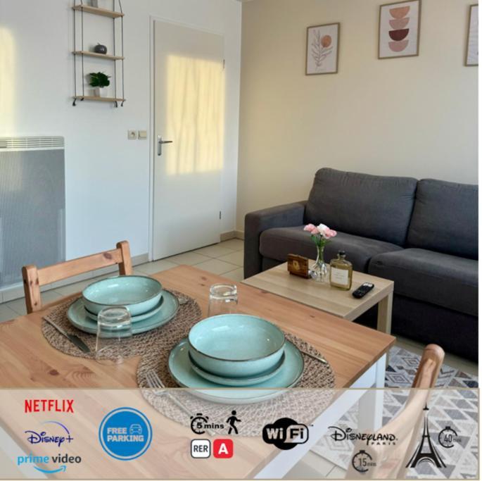 Charming & Cosy Apartment - 10Mn From Disneyland Бюсси-Сен-Жорж Экстерьер фото